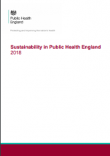 Sustainability in Public Health England 2018
